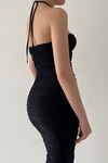 Zianna Siyah Midi Elbise